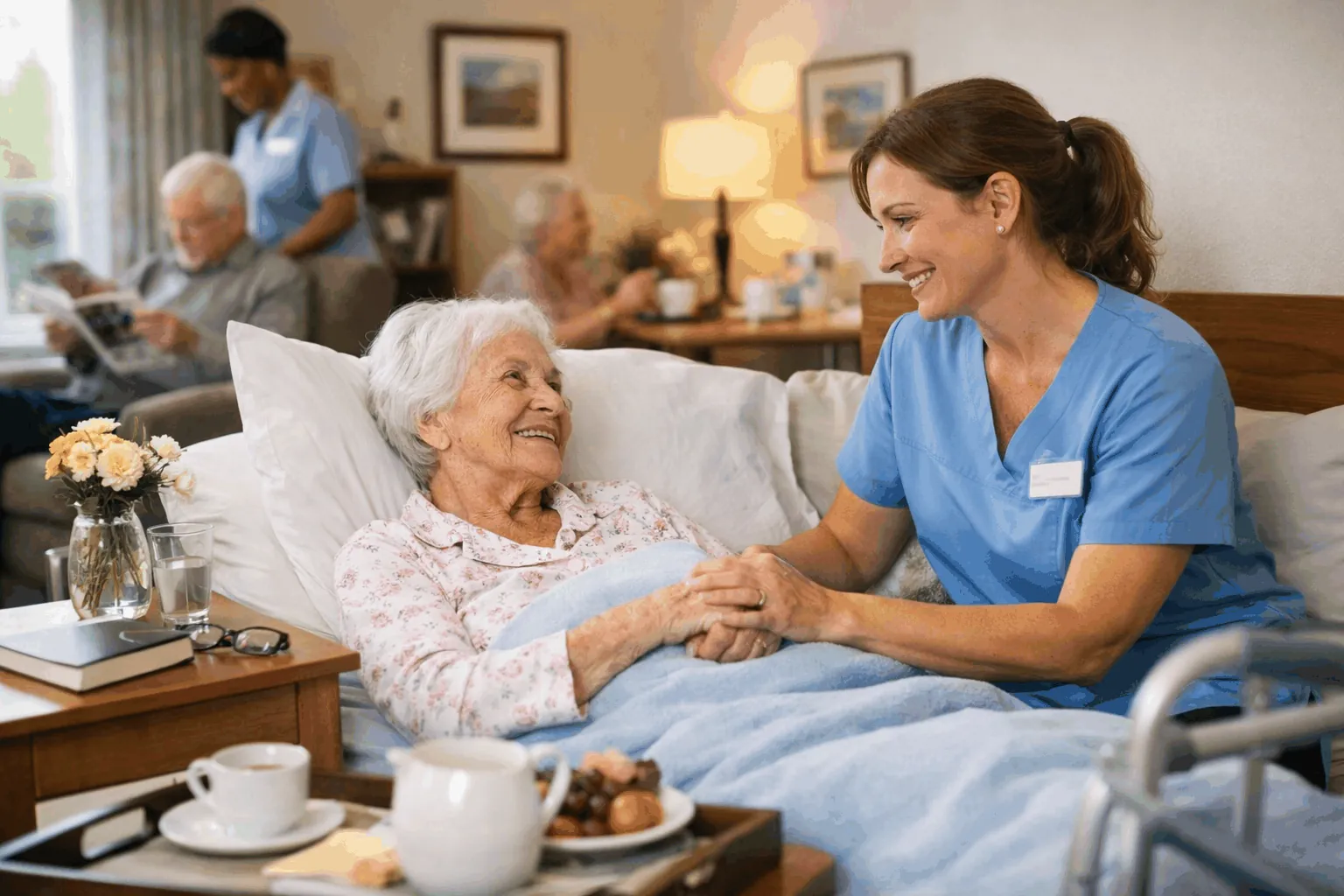 Family caregiver taking a short break