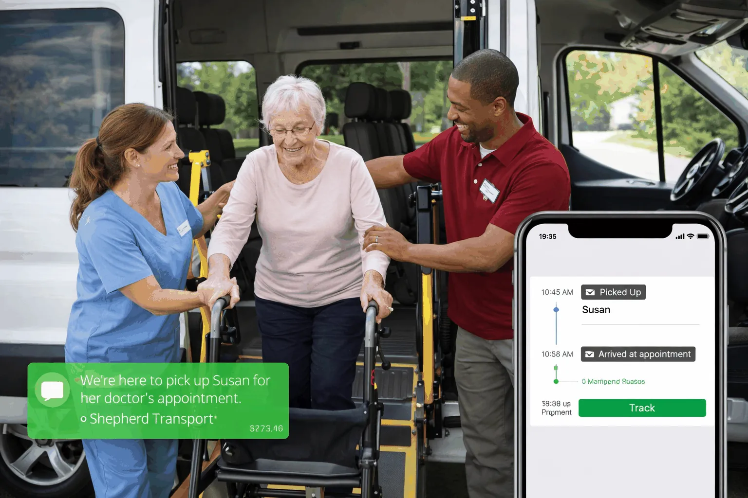 Transportation support for client